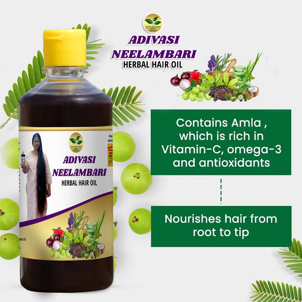 Adivasi Neelambari Herbal Hair Oil 125ml Each