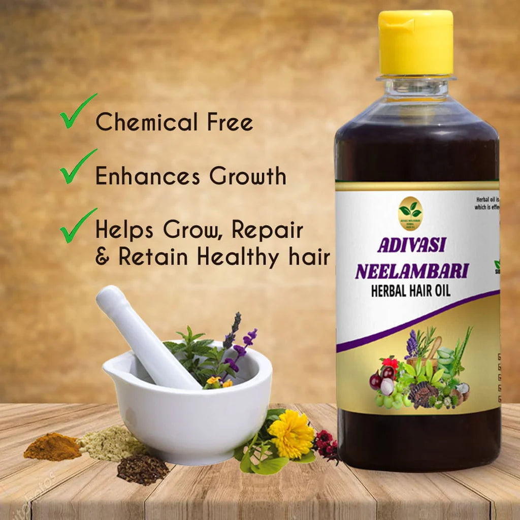 Adivasi Neelambari Herbal Hair Oil 125ml Each