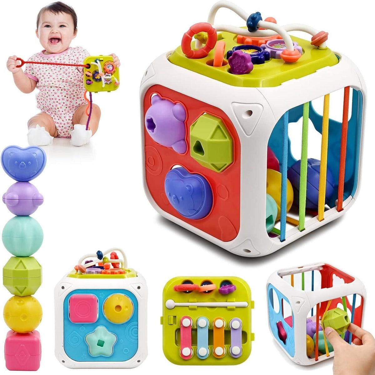 Montessori 7 in 1 Baby Sensory Toy for Kids